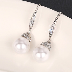 Eleganti Orecchini Pendenti con Perle Finte, Orecchini Chic di Lusso Leggero alla Moda per Donne - Product Image 6