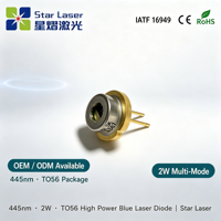 Diodo Láser Azul de Alta Potencia 2W 445nm TO56 PLPT5 447KA Ams OSRAM, Cabezal Láser Nuevo para Equipos Electrónicos de Proyección
