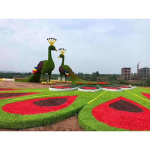 ต้นไม้เทียมรูปสัตว์ในสวนทิวทัศน์แกะสลักสีเขียวงานฝีมือสวนขนาดใหญ่ธีมประติมากรรมพลาสติก - Product Image 3