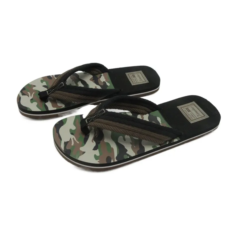 GRS 2021 High quality Fashion Trend camouflage ribbon upper flip flops for man Tough guy style