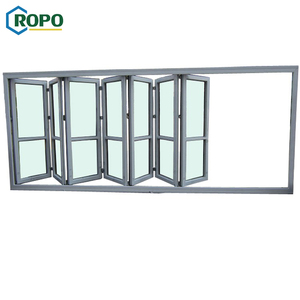 <span class=keywords><strong>ROPO</strong></span> Australia Estándar Balcón Acordeón Temper Glass UPVC Marco Puerta Plegable - Product Image 2