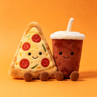 Ensemble de jouets en peluche alimentaires mignons : Hamburger, Café, Sushi, Pizza, Ravioli, Donut – Poupées en peluche douces en forme de nourriture de dessin animé pour enfants, idéal comme cadeau