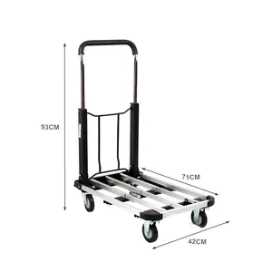 Good Structure Aluminium Heavy Duty Manual Trolleys Platform Cart Hand Truck For Weight