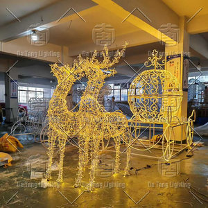 Fabricant et fournisseur chinois de décorations de Noël LED, y compris des rennes et des luges lumineuses pour l'affichage commercial. - Product Image 3