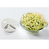Spiraleur et trancheuse à légumes électrique 3-en-1 avec 3 cônes de coupe pour les spaghettis, la lingerie et les rubans à légumes