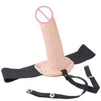 Dildo portable creux à sangle, pénis artificiel réaliste, extension de pénis, jouets sexuels pour hommes et lesbiennes