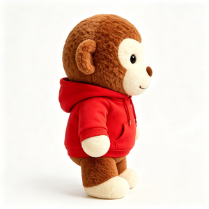 Simpatico <span class=keywords><strong>Peluche</strong></span> Scimmia con Cappuccio alla Moda, in Tessuto Premium di Alta Qualità - Product Image 6