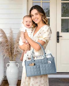 Organizador de pañales para bebé, cesta de almacenamiento portátil para guardería, con asa, gran capacidad, resistente al agua, poliéster, regalo para recién nacido, niño o niña - Product Image 5