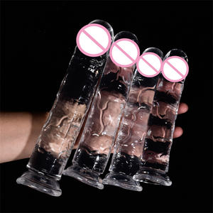 強力な吸盤付きのエロリアルなディルドビッグゼリーペニス女性のオナニーマッサージャーGスポットクリット刺激大人のおもちゃ - Product Image 6