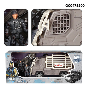 Jouets militaires en plastique pour hommes, assemblage de figurines, jouets militaires avec camion - Product Image 2