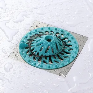 Cozinha banheiro pia filtro de malha cabelo esgoto filtro de cabelo vaso sanitário vulcânico tampa de drenagem do assoalho