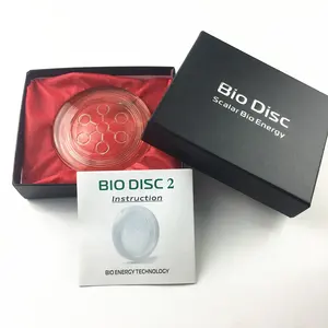 Skalare Energie BIO DISC 2 Alpha-Spin-Bioscheiben-Bioenergie glas, OEM-Logo-Akzeptanz mit Schutz ring und Karton verpackung