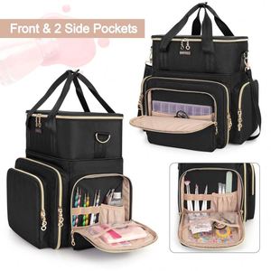 Échantillon Gratuit : Trousse de Manucure Détachable pour Vernis à Ongles, Sac de Voyage Portable Double Couche pour Vernis et Maquillage avec 2 Pochettes Amovibles - Product Image 6