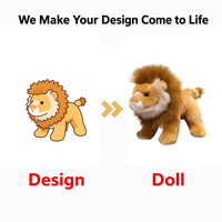 Peluche Lion Personnalisable - Poupée Animal de la Jungle Réaliste Lion Blanc en Peluche Douce pour Cadeau d'Anniversaire Enfant et Décoration Intérieure