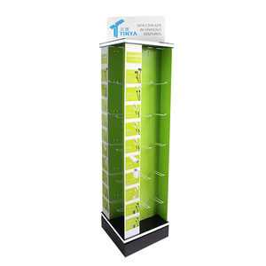 Thiết kế miễn phí bán lẻ sàn hiển thị đứng phẳng gói xoay điện thoại di động Trường hợp phụ kiện hiển thị kệ với 40 chốt - Product Image 4