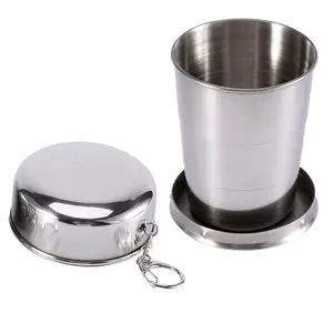 Top Selling Stainless Steel Collapsible Cup Collapsable Stainless Steel Cup Collapsible Metal Cup
