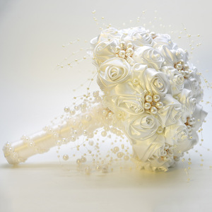 Nouveau bouquet de mariage, bouquet de fleurs, bouquet de mariée avec strass, rose artificielle pour la décoration de mariage et de la maison - Product Image 5