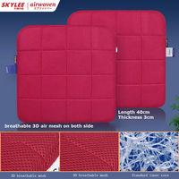 Coussin de siège respirant et très élastique pour chaise de bureau, soulagement de la sciatique, support du coccyx, coussin POE pour voiture et bureau