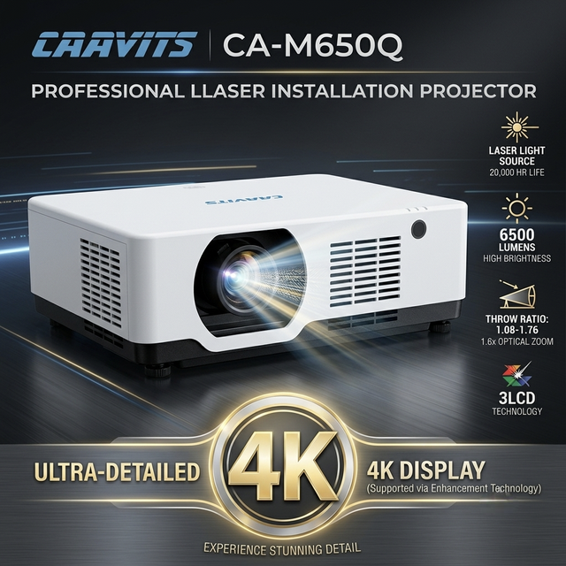 CAAVITS OEM 4K Laser Projector 6500 Lumens 3LCD For Auditorium Large Venue Projectors Proyector Commercial Manufacturer