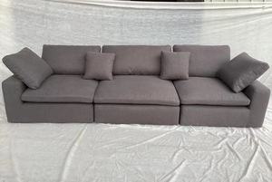 عصرية مريحة على شكل حرف L مقطعية 2-3 مقاعد سحابة مع وحدات للنوم بمقعدين واحد من نسيج مقطعي - Product Image 5