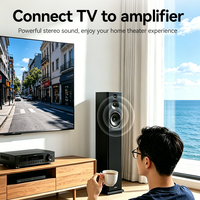 Premium OFC 3.5mm Jack - 2RCA Ses Kablosu OD4.0mm Alüminyum Alaşımlı Kabuk Altın Kaplama 2 RCA Stereo Aux Kablosu Amplifikatör için