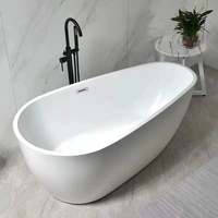 Robinet de baignoire autoportant en laiton noir mat à haut débit, mitigeur de douche, robinet de baignoire à cascade à montage au sol