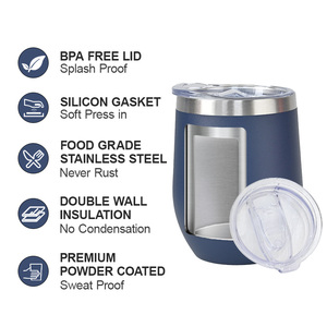 Wholesale 12oz Leak-Proof Double Wall Stainless Steel Tumbler Plastic Lid 12-24hr Thermal Insulation Customized Color Boiling - Product Image 4
