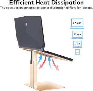 Подставка для ноутбука настольная, эргономичная Сидящая и стоящая подставка для ноутбука MacBook 11-17 дюймов DJ подставка для ноутбука регулируемая - Product Image 2