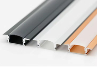 Profils en aluminium LED 17*07mm pour meubles de cuisine, éclairage linéaire LED et profils extrudés LED, montage encastré