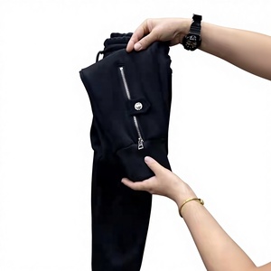 <span class=keywords><strong>Pantaloni</strong></span> Harem da <span class=keywords><strong>Donna</strong></span> in Felpa Felpata Spessa con Fodera in Lana, Nuovi Modelli Autunnali, Slim Fit, Versatili, a Vita Media, Larghi, con Coulisse alla Caviglia e Tasche Casual - Product Image 5