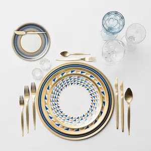 Jc Luxe Keramische Eetkamer Sets Servies Diner Set Met Gouden Rand