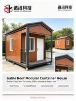 Cabane modulaire préfabriquée à toit en pente, conteneur à grain de bois, maisonnette portable, construction personnalisée, villa de villégiature, camping