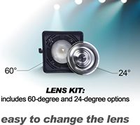 Projecteur PAR LED COB DMX Pknight 100W Blanc Chaud/Froid 2700K IP65 en Aluminium pour Église, Scène, Théâtre, Mariage, Concert, Discothèque, Fêtes et Événements