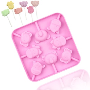 <span class=keywords><strong>Moule</strong></span> à sucettes et chocolats 8 cavités en forme de koala et d'éléphant, <span class=keywords><strong>sans</strong></span> bâtonnets, qualité alimentaire, échantillon gratuit d'usine 331 - Product Image 1