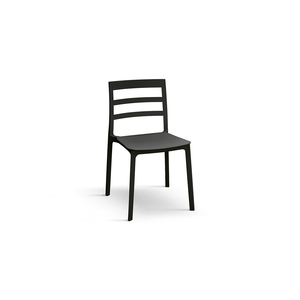 Ensemble de 4 chaises Luca en polypropylène noir pour salle à manger, intérieur et extérieur - Product Image 1