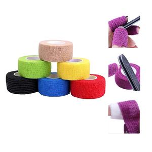 2,5cm 4,5m Selbstklebender Verband Kohäsiver Verband Selbsthaftender Schutz-Fingertape Nagelaufkleber Wickelband für Tattoos Haustiere Sport - Product Image 5