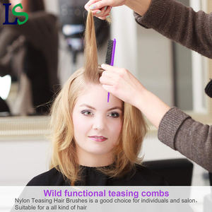 Usine personnalisée <span class=keywords><strong>coiffeur</strong></span> <span class=keywords><strong>coiffeur</strong></span> trois rangées de peignes brosse à cheveux bouclés pour femmes hommes salon de barbier - Product Image 4