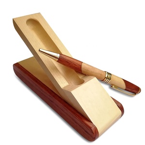 2020 Hot Customized logo bamboo wood ball pen with nice wooden gift box for Business Office Writing