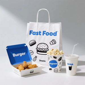 <span class=keywords><strong>Bolsa</strong></span> de <span class=keywords><strong>Papel</strong></span> Kraft con Asa para Comida para Llevar, Personalizada con su Logotipo, Reciclable, Ecológica, para Restaurantes, Aperitivos y Entrega de Alimentos - Product Image 5