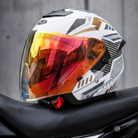 Casque de moto certifié DOT en promotion avec double visière, casques de moto unisexes, doublure en coton, casque ouvert, directement de l'usine