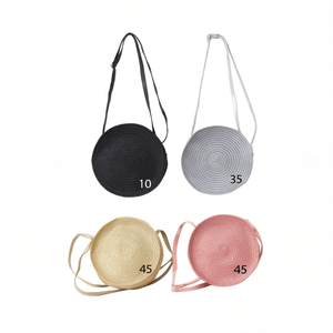 Bolso bandolera redondo de 25x10cm con hilo dorado y plateado para mujer, accesorio de moda - Product Image 3