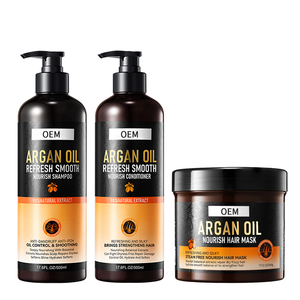 Set de Cuidado Capilar de 500 ml de la <span class=keywords><strong>Mejor</strong></span> Calidad, Champú Antiencrespamiento con Aceite de Argán <span class=keywords><strong>y</strong></span> Coco Natural, Tratamiento Capilar Orgánico Nutritivo e Hidratante - Product Image 1