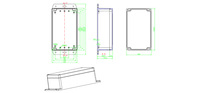 Caja de Conexiones Impermeable EVEREST PW030S 201(242) * 120 * 74 mm, Carcasa Electrónica de ABS, IP65, Plástico