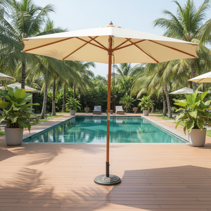 <span class=keywords><strong>Parasol</strong></span> en bois élégant pour patio jardin cour parc meubles-caractéristiques cadre en aluminium et <span class=keywords><strong>protection</strong></span> solaire - Product Image 3