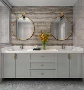 Custom Modern Design Wall Mounted Bathroom <b>Vanity</b> Double Sink Bathroom <b>Vanities</b> - Product Image 3