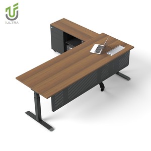 Escritorio de pie de motor dual eléctrico IULTRA, altura programable de grano de madera de 140cm y diseño ergonómico para estilo moderno <span class=keywords><strong>WFH</strong></span> - Product Image 6