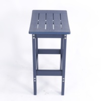 Chaise de salle à manger bleu marine en plastique HIPS, avec repose-pieds en acier inoxydable 304, siège de bar/îlot de cuisine pour la maison