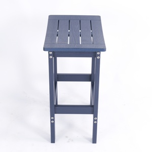 Chaise <span class=keywords><strong>de</strong></span> salle à manger bleu marine en plastique HIPS, avec repose-<span class=keywords><strong>pieds</strong></span> en acier inoxydable 304, siège <span class=keywords><strong>de</strong></span> bar/îlot <span class=keywords><strong>de</strong></span> <span class=keywords><strong>cuisine</strong></span> pour la maison - Product Image 6