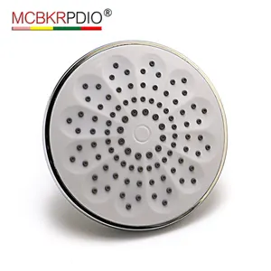 MCBKRPDIO Pomme de douche en silicone Accessoires Support de douche Top Spray Abs Chrome Pomme de pluie Tête de buse en caoutchouc