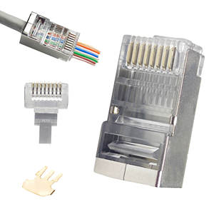 Водонепроницаемый Женский Разъем rj45 cat5 cat5e conector без инструментов ethernet через разъем rj45 cat5e - Product Image 6